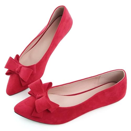 Image of SAILING LU Women's Bow-Knot Pointed Toe Ballet Flats