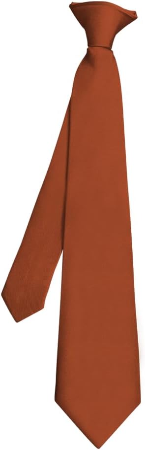 Moda Di Raza Pretied Banded Clip On Ties for Men and Young Men, Made of Woven Microfiber Fabric Tie Clip for Kid and Adult