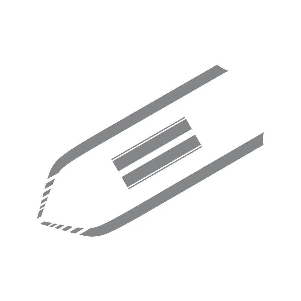for Renault Trafic MK3 MK2 Camper Van Car Door Side Graphics Stickers Vinyl Film Hood Bonnet Decals(Glossy Gray,L1 SWB)
