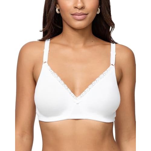 Nur Die Damen Cotton Lace Bra BH, Weiß, 95B EU