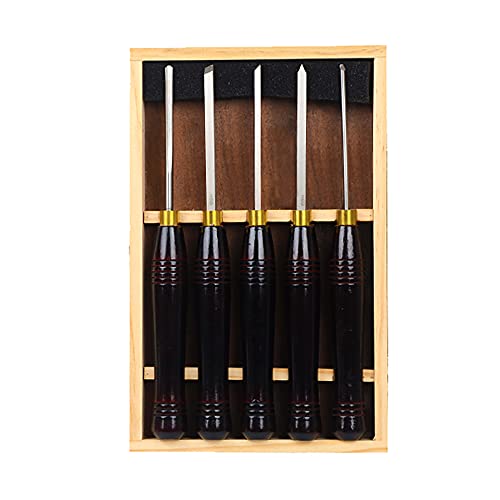 Set de 5 cinceles de torno HSS para carpintería miniatura 3