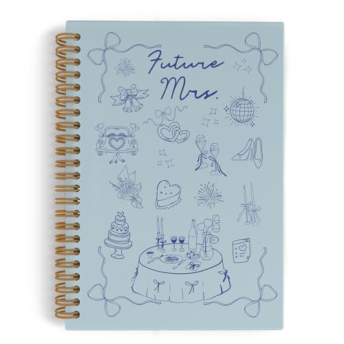 QLMX Wedding Spiral Notebook for Engagement Journal