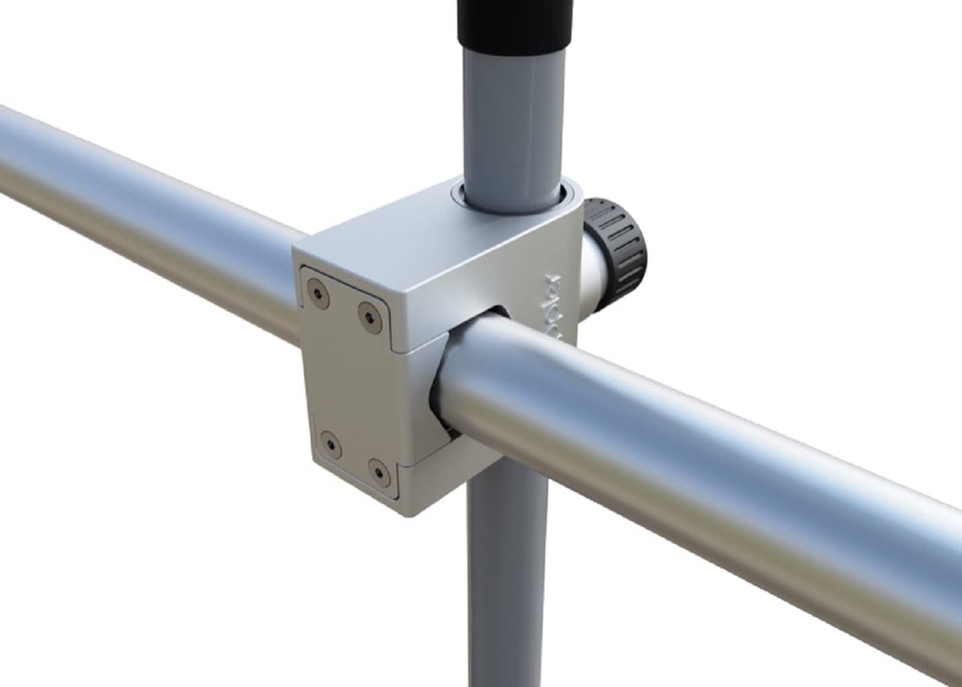 Doppler Fijación Fix Vario Maxi – práctico soporte para balcón para montar una sombrilla en barandillas redondas – ahorra espacio