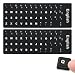 2 Pcs UK English Keyboard Stickers Matte White on Black Self-Adhesive