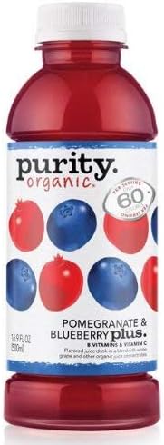 Purity Organic Drinks, Pomegranate Blueberry, 16-Ounce Bottles (Pack of 6)