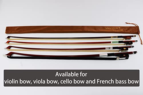 Vingobow French Bass Bow Velvet Bag For Single Violin/Viola/Cello/French Bass Bow Protection Case Dust Cover 4/4 Full Size #TOP6