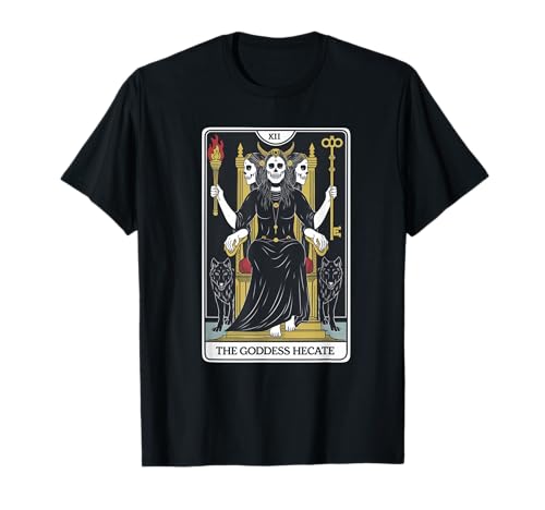 The Goddess Hecate Tarot Card Triple Moon Wiccan Pagan Witch T-Shirt