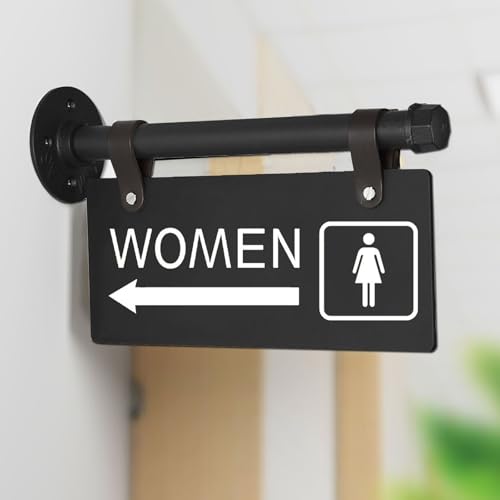 Double Sided Women's Restroom Sign for Business 11" x 6"
