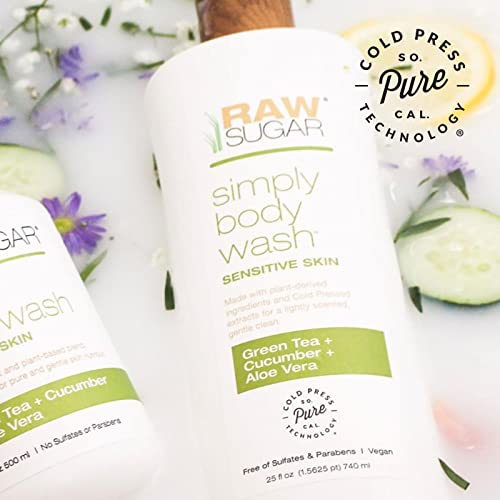 Simply Body Wash For Sensitive Skin | Green Tea + Cucumber + Aloe Vera | 25 Oz #TOP2