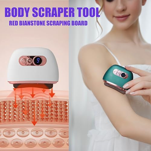 AIOLEKUP Gua Sha Electric Face Massager & Body Scraper Tool, Premium Device for Facial Lifting, Skin Tightening, Jawline Sculpting, Face Lift, Double Chin,Heat/Electric Vibration, Anti-Aging/Wrinkles. — view 2