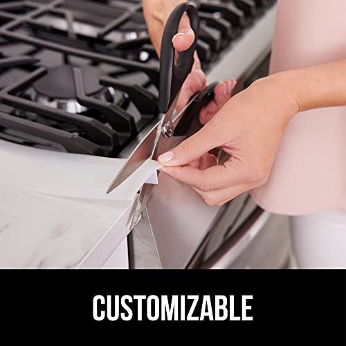 Gorilla Grip 2 Pack Stove Gap Covers And Set Of 2 Oven Mitts, Stove Gap Covers Clear Size 25 Inch, Heat Resistant, Oven Mitts Black Size 12.5, 2 Item Bundle #TOP4