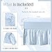 SiinvdaBZX 2-Piece Set Satin Crib Sheets & Crib Bed Skirt, 52