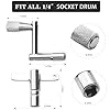 YUBOLDA Drum Keys 3 Pack - Universal Drum Tuning Tool with Speed Key for High Tension Drums, Set of Drum Keys & Wrenches, Multi Tool Drum Keychain, and Drum Key Drill Bit for Perfect Tuning #1
