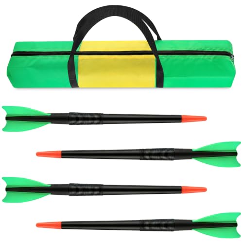 Motionchic 4 Pcs 400 Gram Training Javelin with Carrying Bag for Beginners Intermediate and Advanced Throwers Track and Field Javelins for Competition Practice Indoors Outdoor