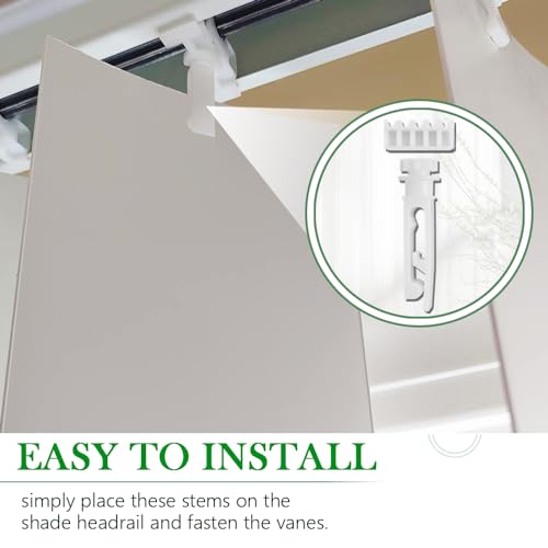 Vertical Blinds Replacement Stem and Gear Used for Headrail, Carrier Stem Vertical Blinds Curtain Accessories(36 Sets)