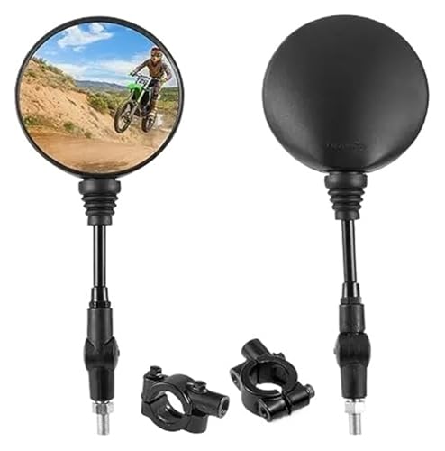 Espejo retrovisor universal para motocicleta plegable negro de 10mm