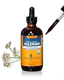 Herb Pharm Certified Organic Valerian Root Liquid Extract for Relaxation and Restful Sleep, Alcohol-Free Glycerite, 4 Ounce