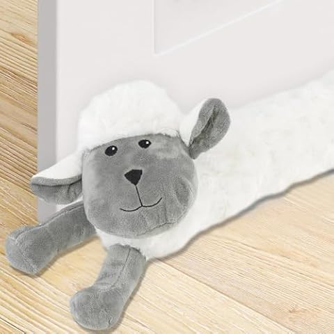 The Magic Toy Shop White Sheep Draught Excluder Cushion Cover