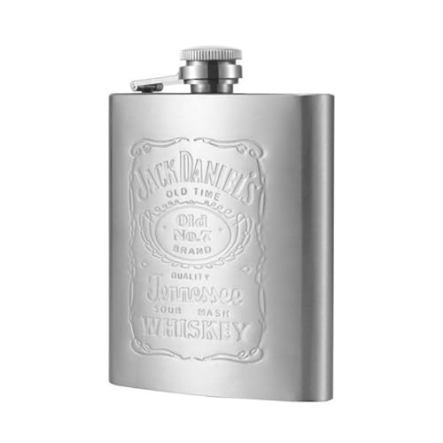 Jack, fiaschetta tascabile in acciaio inox, adatta per escursioni, feste e barbecue, 200 ml