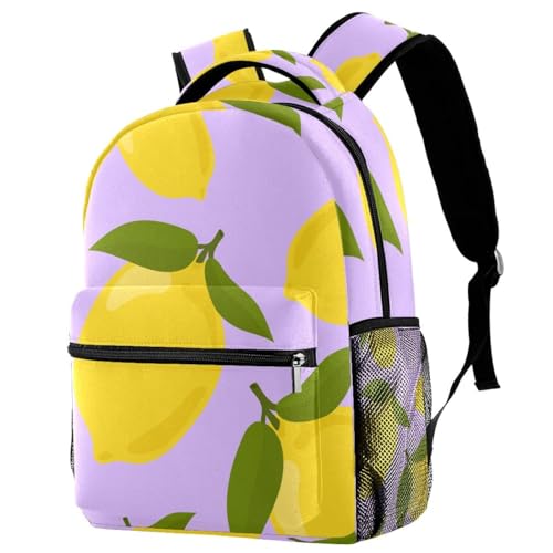 Sac de voyage décontracté de grande capacité avec motif citron 40cm
