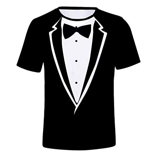 Preisvergleich Produktbild Yowablo Herren Hemd Hawaiihemd Freizeithemd Kurzarm Hemd Herren Kurzarm (XXL,Schwarz)