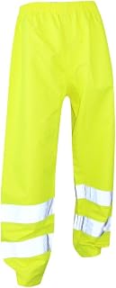 LMA 1382 SECOURS - Pantalón de Alta Visibilidad Impermeable, Color Amarillo neón, Talla S
