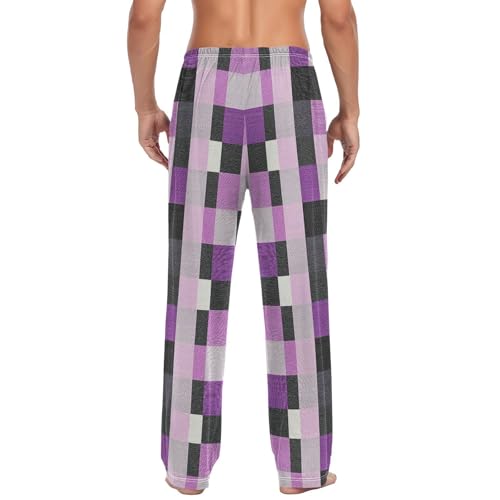 GuoChe Pajama Bottoms Mens Pyjama Pants Mens with pockets for Summer Print Small2