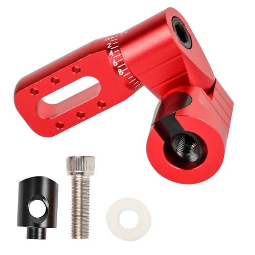 SPG Archery Single Side V-Bar Mount - Adjustable Bow Stabilizer Quick Disconnect Aluminum Alloy Back Bar Stabilizer Mount Rod Bow Stabilizer Sidebar Mount for Compound Recurve Bow (Red)