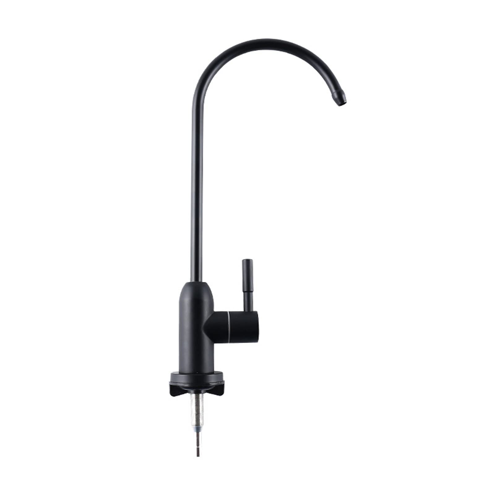 Grifo con Filtro de Agua, Grifo de Cocina Negro sin Plomo, Grifo de Agua Potable con Cuello de Cisne