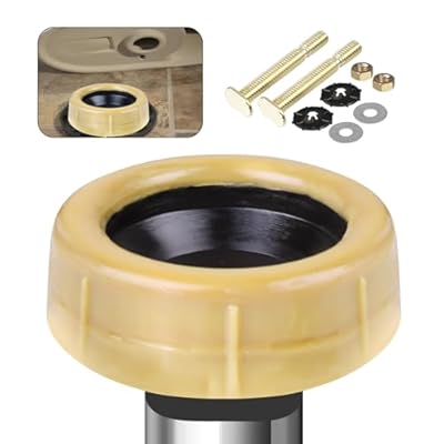 Jamini Extra Thick Toilet Wax Ring Replacement Kit – Universal Wax Seal Fits 3" & 4" Drain Pipes, Includes Bolts & Washers, Easy DIY Installation, Compatible with Below-Floor or Level Flanges