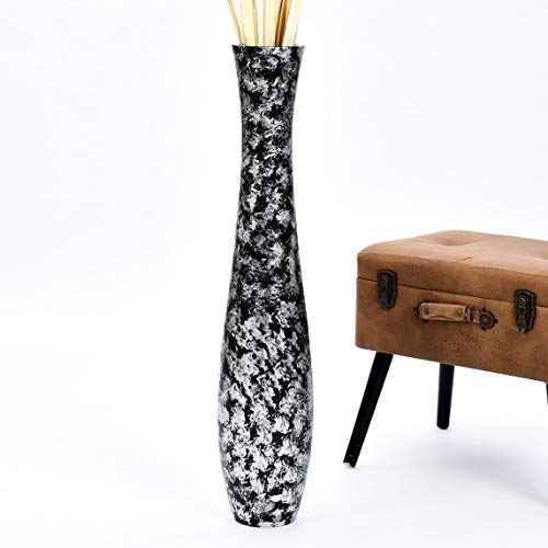 Image of Leewadee Large Floor Vase 34 inches Mango Wood for Pampas Grass, Dried Flowers