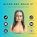 PIB 12'' Single Full Lace Micro Box Braid Wig - Knotless Braided Wigs for Black Women - Handmade Box Braided Wig with Pre-Plucked Hairline - Salt and Pepper #44