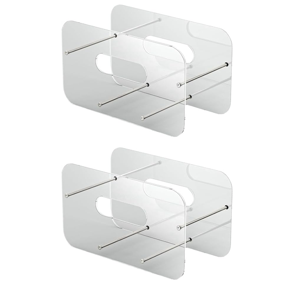 Vjsujehgy Paper Plate Dispenser Acrylic Plastic Plate Holders for Desktop Cabinet Shelves for Cabinet, Countertop, RV or Outdoor Use