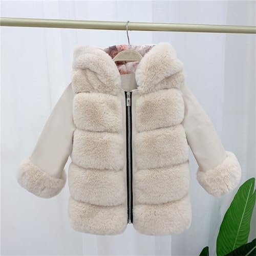 Kids Girls Zip up Faux Fu𝐫 Coat with Hood Winter Thick Warm Fleece Fuzzy Hooded Jacket Girls Fall Jacket with Hood3