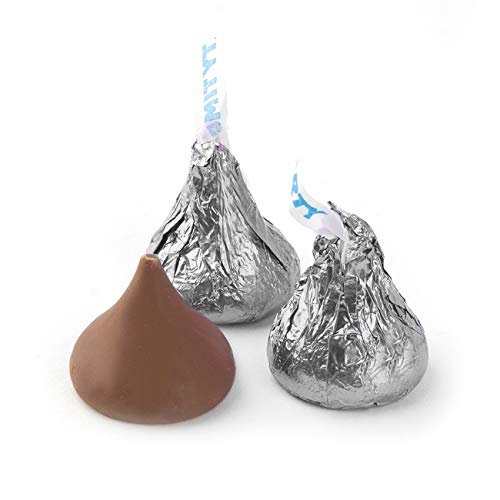 RiverFinn Mega Hershey\'s Kisses Assortment -Milk Chocolate Caramel (Gold), Milk Chocolate (Silver), Dark Chocolate (Purple) Great for Candy Bowls & Buffets, Holidays, Gifts, Baking & More! (2 lbs.)