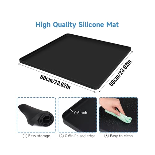 Esterillas de silicona impermeable 60x60cm y protector de suelo antifugas para cocina 7
