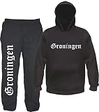 sostex Groningen Survêtement – Vieilli Allemagne – Pantalon de jogging et sweat à capuche - Noir - Large
