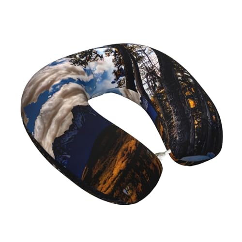 Almohada de viaje de espuma viscoelástica negra miniatura 2
