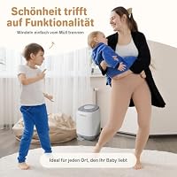 Twinky Windeleimer für Babys – Windeleimer ohne Kassette – Platzsparender Windelbehälter mit Deckel – Einfach zu benutzen & zu reinigen – Für normale Müllbeutel – Ansicht 4