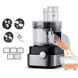 Gemüse- und Obstwürfel, 4-in-1 Schneiden und Zerkleinern Küchenwerkzeug mit einstellbarer Geschwindigkeit, 5 Mesh-Klingen & Fleischwolf für einfaches Zerkleinern und Zubereiten von Lebensmitteln