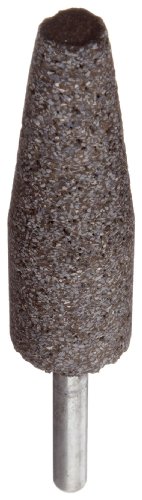 Norton NorZon Resin Bond Abrasive Mounted Point, Zirconia Alumina, A1 Shape, 1/4" Spindle Diameter, 3/4" Diameter x 2-1/2" Thickness, Grit 24 (Pack of 5)