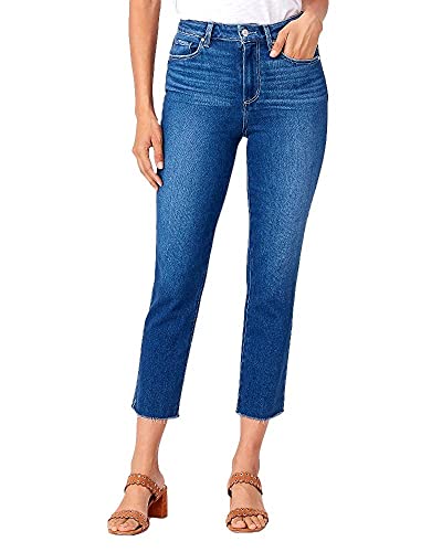 PAIGE Womens Sarah Cropped Medium Wash Slim Jeans4