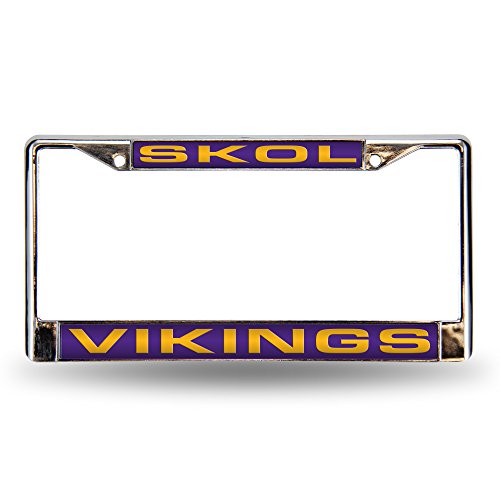 Marco de matrícula de los Minnesota Vikings, accesorio cromo láser para fans