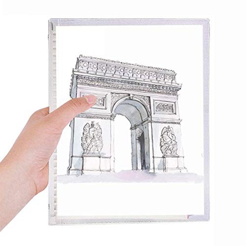 Carnet à feuilles en spirale rechargeable Arc de Triomphe fini les pages gâchées