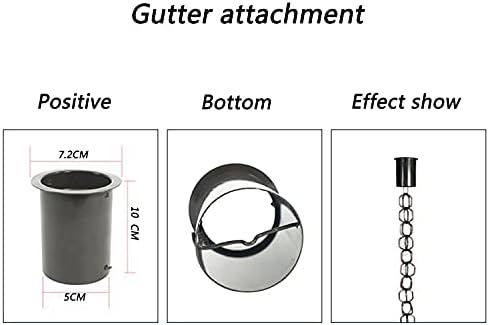 Łańcuch przeciwdeszczowy z podwójnym pierścieniem ze stopu aluminium Metalowy pierścień Łańcuch przeciwdeszczowy do altany Aluminiowy łańcuch przeciwdeszczowy