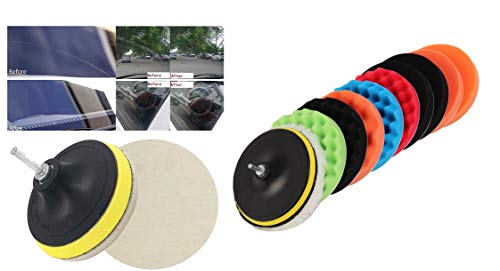 Image of DIY Crafts Pack Of 12 Pcs, 3inch Multi Color Kit, 1 inch /2 inch /3 inch /4 inch /5 /6 inch /7 inchinch Felt Pads Waxing Buffing Polishing Sponge Car Polisher Car Polishing Woolen Buffer, Wa(Pack Of 12 Pcs, 3inch Multi Color Kit)