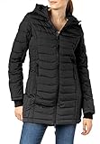 Sublevel Damen Winter Steppmantel mit Kapuze Parka gefüttert Black M