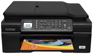 Brother Printer MFCJ450DW Easy-to-Use Inkjet All-in-One Color Printer with Scanner, Copier and Fax