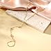 Gjinxi Hand Chain Bracelet for Women, Dainty Finger Ring Bracelet Hand Chain, Adjustable Diamond Cubic Zirconia Beaded Slave Bracelets, Silver Fashion Nail Bracelets Stack Simple Jewelry Gifts(Gold)