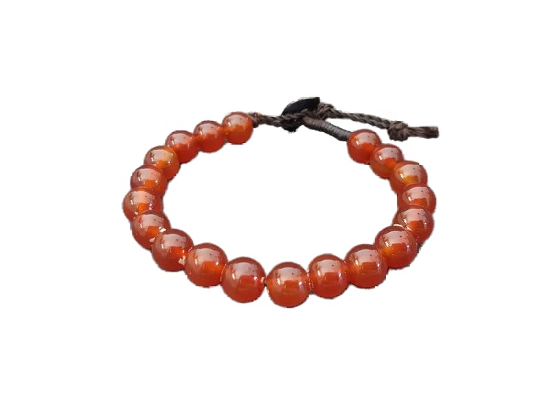 Bracelet en cornaline rouge 8mm idéal pour le yoga et le bien-être